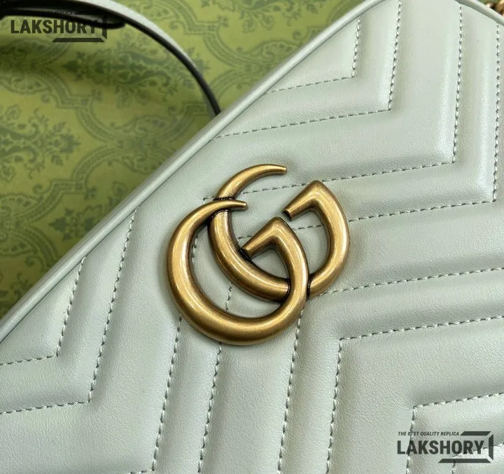 Gucci 1:1 Mirror Replica Medium GG Marmont Chain Light Blue 24CM/9.4IN Gucci Replica Marmont Bags Gucci 1:1 Mirror Replica Medium GG Marmont Chain Light Blue 24CM/9.4IN Gucci Replica Marmont Bags