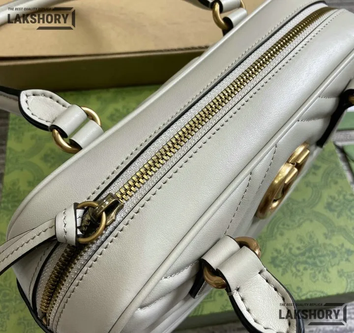 Gucci 1:1 Mirror Replica Medium GG Marmont Black White 25.5CM/10IN Gucci Replica Marmont Bags Gucci 1:1 Mirror Replica Medium GG Marmont Black White 25.5CM/10IN Gucci Replica Marmont Bags
