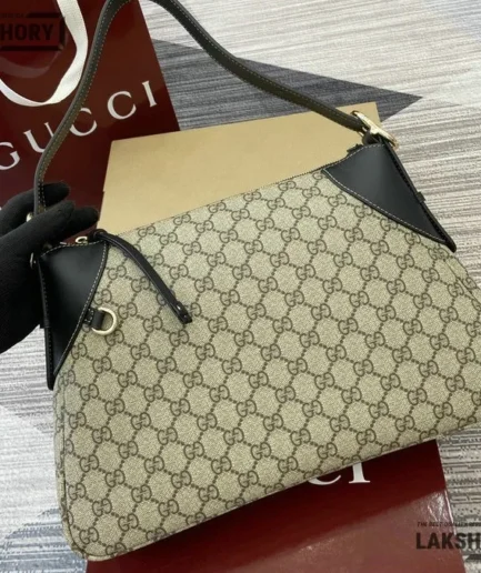 Gucci 1:1 Mirror Replica GG Emblem Large Shoulder Bag 36CM/14.2IN Gucci Replica Ophidia Bags