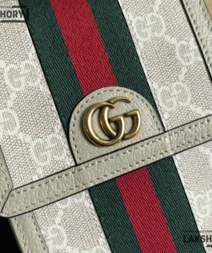 Gucci 1:1 Mirror Replica Web Mini Ophidia Textured GG Supreme 20CM/7.9IN Gucci Replica Ophidia Bags