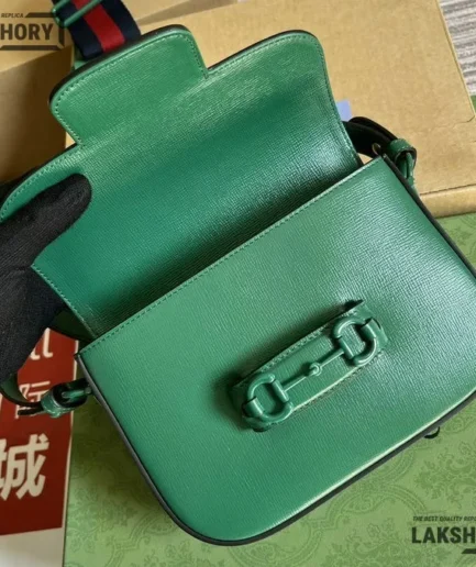 Gucci 1:1 Mirror Replica Azalea Calfskin Horsebit 1955 Web Monochrome 20.5CM/8.1IN Gucci Replica Horsebit Bags