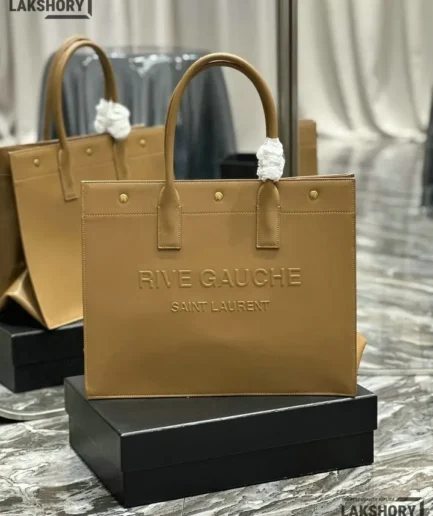 YSL 1:1 Mirror Replica Rive Gauche Embossed Tote Bag 39CM/15.4IN Replica Tote Bags
