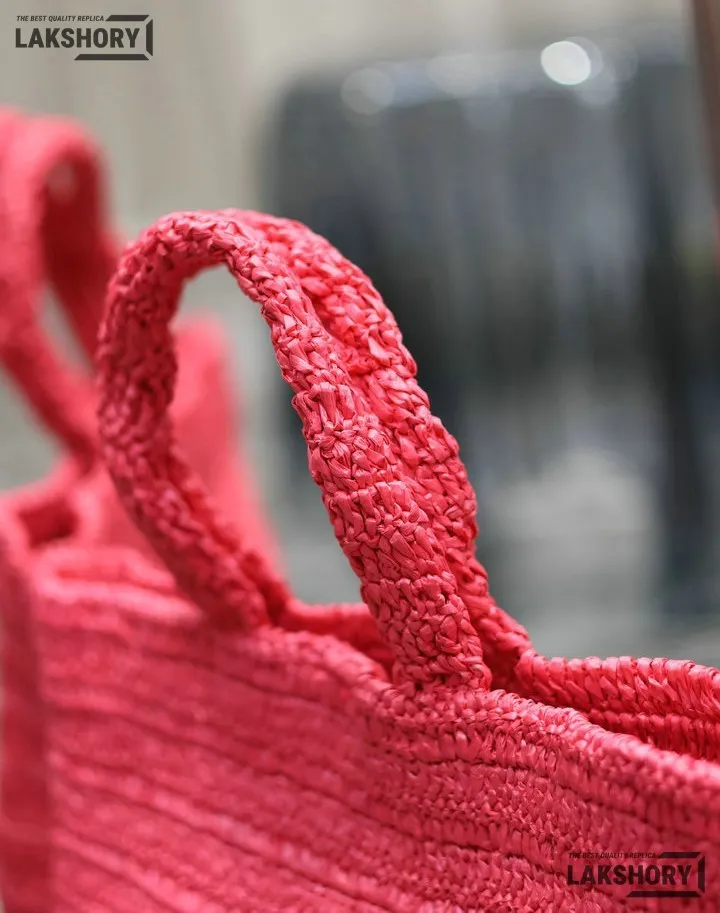 YSL 1:1 Mirror Replica Raffia Embroidered Rive Gauche Tote Bag 38CM/15IN Replica Tote Bags YSL 1:1 Mirror Replica Raffia Embroidered Rive Gauche Tote Bag 38CM/15IN Replica Tote Bags