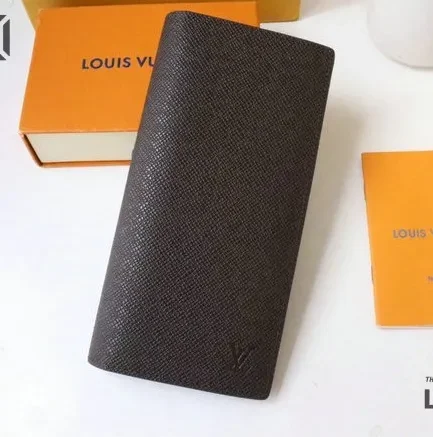 Louis Vuitton 1:1 Mirror Replica Taiga Brazza Wallet 19CM/7.5IN Louis Vuitton Replica Wallets