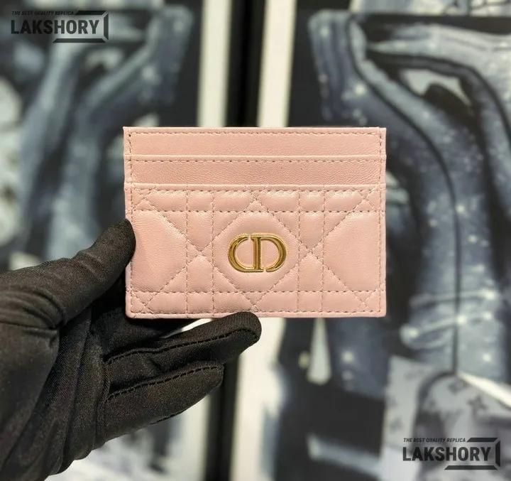 Dior 1:1 Mirror Replica Dior Caro Freesia Card Holder Christian Dior Replica Wallets Dior 1:1 Mirror Replica Dior Caro Freesia Card Holder Christian Dior Replica Wallets