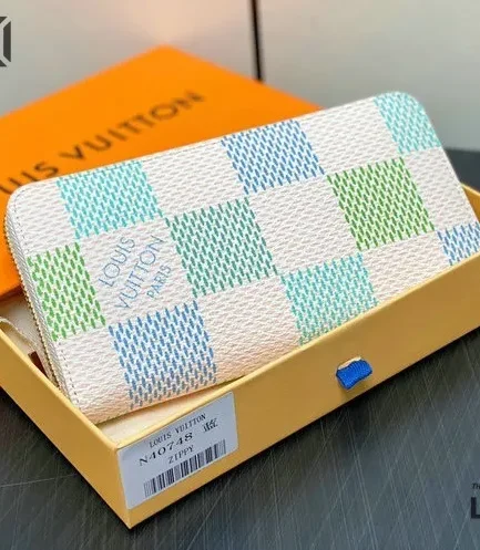Louis Vuitton 1:1 Mirror Replica Damierlicious Zippy Wallet 19.5CM/7.7IN Louis Vuitton Replica Wallets