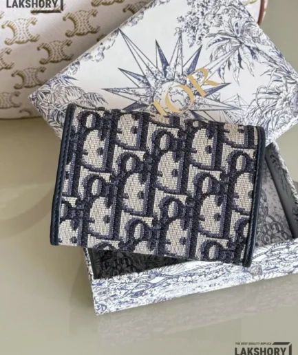 Dior 1:1 Mirror Replica Oblique 30 Montaigne Wallet 11CM/4.3IN Christian Dior Replica Wallets