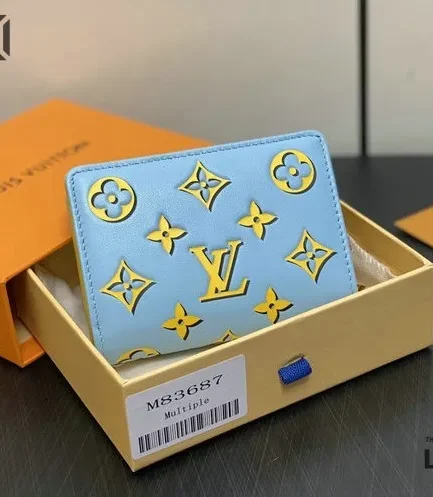 Louis Vuitton 1:1 Mirror Replica Lou Wallet Fashion Leather Baby Blue 9CM/3.5IN Louis Vuitton Replica Wallets Louis Vuitton 1:1 Mirror Replica Lou Wallet Fashion Leather Baby Blue 9CM/3.5IN Louis Vuitton Replica Wallets