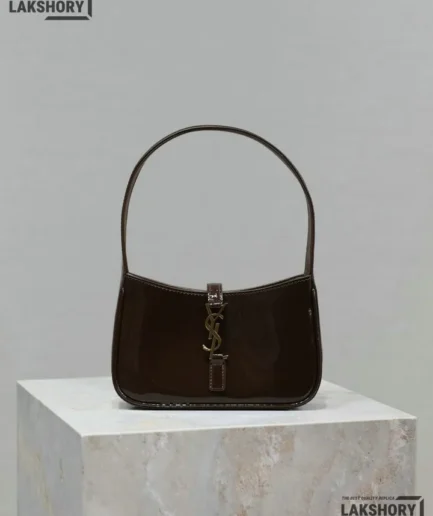 YSL 1:1 Mirror Replica Le 5 à 7 Monogram Leather Hobo Bag 19CM/7.5IN Replica Hobo Bags