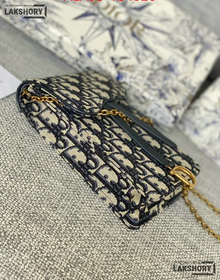 Dior 1:1 Mirror Replica Saddle Vertical Pouch Blue Dior Oblique Jacquard Christian Dior Replica Wallets Dior 1:1 Mirror Replica Saddle Vertical Pouch Blue Dior Oblique Jacquard Christian Dior Replica Wallets