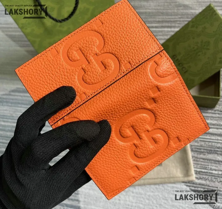Gucci 1:1 Mirror Replica Leather Jumbo GG Card Case 7.5CM/3IN Gucci Replica Wallets Gucci 1:1 Mirror Replica Leather Jumbo GG Card Case 7.5CM/3IN Gucci Replica Wallets