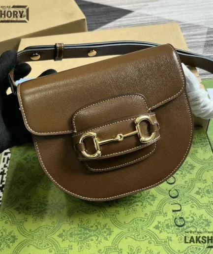 Gucci 1:1 Mirror Replica Azalea Rounded Mini Horsebit 1955 Calfskin 18CM/7.1IN Gucci Replica Horsebit Bags