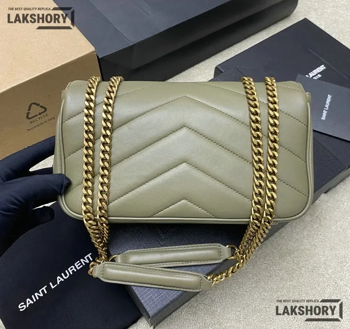 YSL 1:1 Mirror Replica Loulou Matelassé Shoulder Bag Light Sage Replica Crossbody Bags YSL 1:1 Mirror Replica Loulou Matelassé Shoulder Bag Light Sage Replica Crossbody Bags