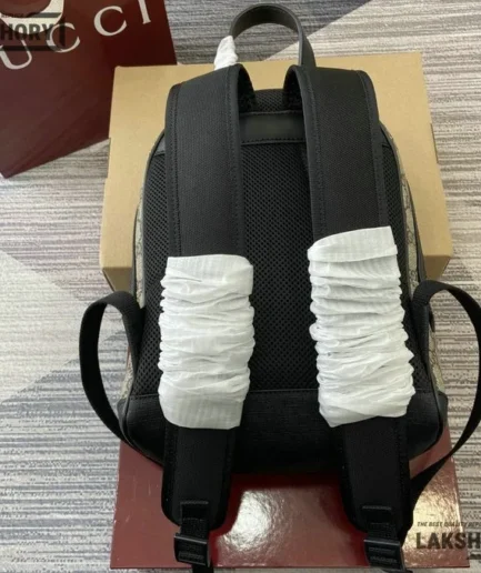 Gucci 1:1 Mirror Replica GG Supreme Eden Day Small Backpack Brown 29CM/11.4IN Gucci Replica Backpacks
