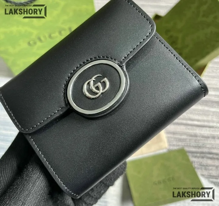 Gucci 1:1 Mirror Replica Petite GG Medium Wallet Black 11CM/4.3IN Gucci Replica Wallets Gucci 1:1 Mirror Replica Petite GG Medium Wallet Black 11CM/4.3IN Gucci Replica Wallets