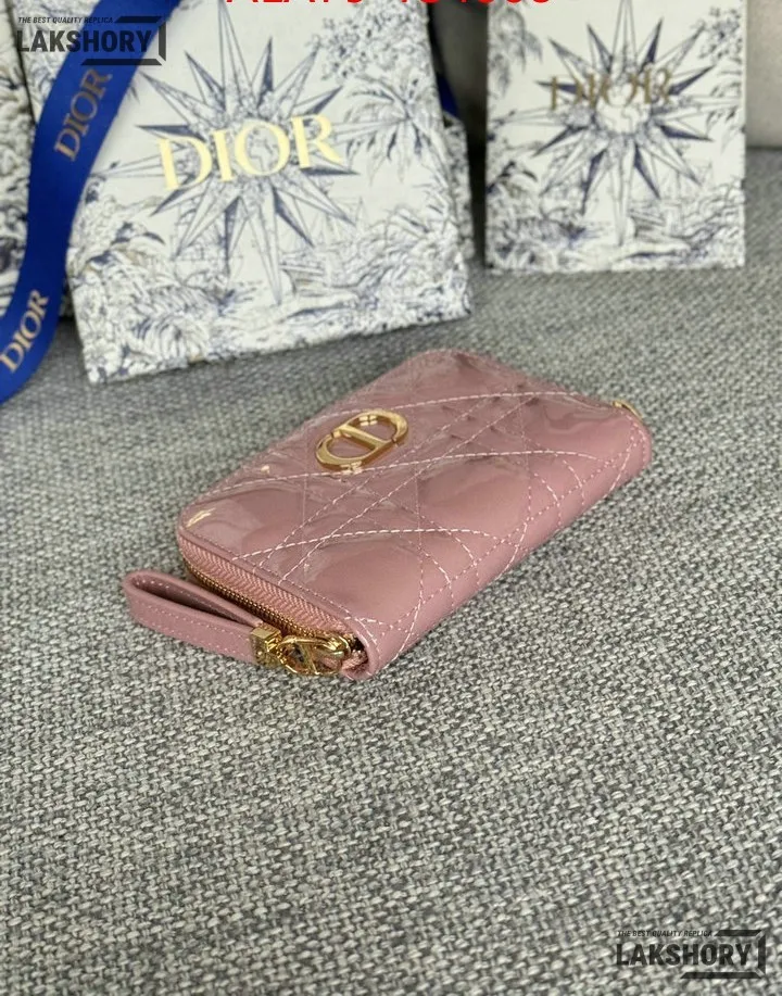 Dior 1:1 Mirror Replica Dior Microcannage Patent Leather Croisiere Wallet on Chain 11CM/4.3IN Christian Dior Replica Wallets Dior 1:1 Mirror Replica Dior Microcannage Patent Leather Croisiere Wallet on Chain 11CM/4.3IN Christian Dior Replica Wallets