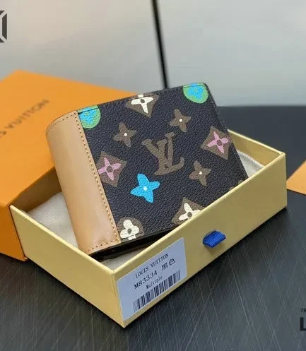 Louis Vuitton 1:1 Mirror Replica By Tyler the Creator Multiple Wallet Chocolate Craggy 11.5CM/4.5IN Louis Vuitton Replica Wallets