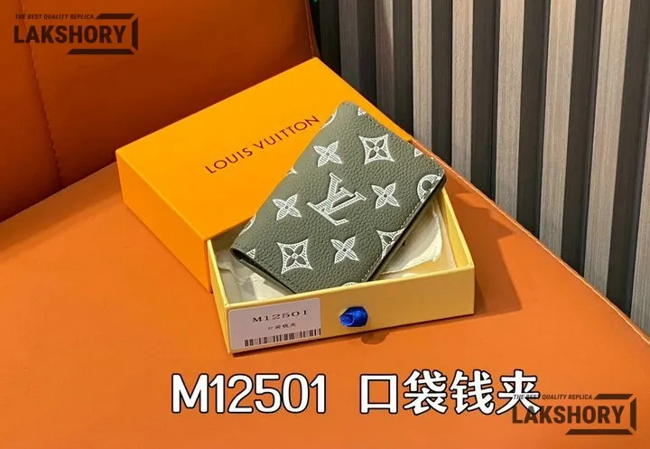 Louis Vuitton 1:1 Mirror Replica Pocket Organizer Monogram Shadow Olive Green 8CM/3.1IN Louis Vuitton Replica Wallets Louis Vuitton 1:1 Mirror Replica Pocket Organizer Monogram Shadow Olive Green 8CM/3.1IN Louis Vuitton Replica Wallets