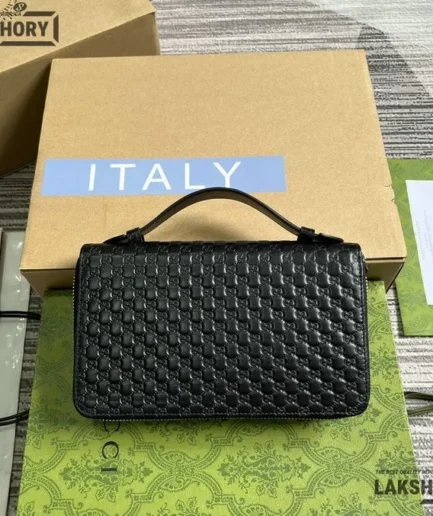 Gucci 1:1 Mirror Replica Microguccissima Zip Around Top Handle Wallet 21.5CM/8.5IN Gucci Replica Wallets