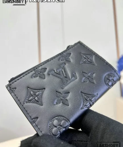 Louis Vuitton 1:1 Mirror Replica Coin Card Holder Monogram Eclipse 11.3CM/4.4IN Louis Vuitton Replica Wallets