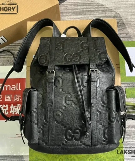 Gucci 1:1 Mirror Replica Leather Jumbo GG Backpack 41CM/16.1IN Gucci Replica Backpacks