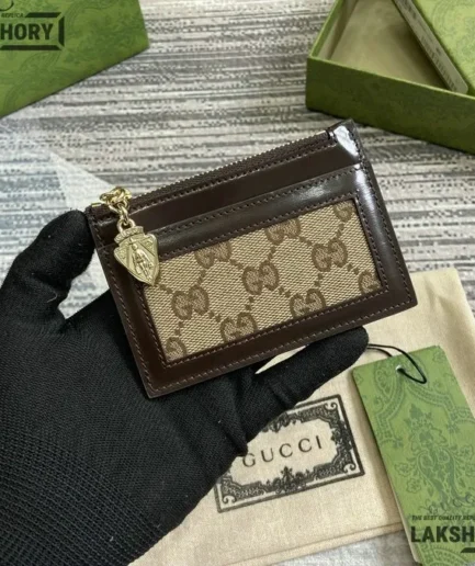 Gucci 1:1 Mirror Replica Canvas Luce Card Case Wallet 11.5CM/4.5IN Gucci Replica Wallets