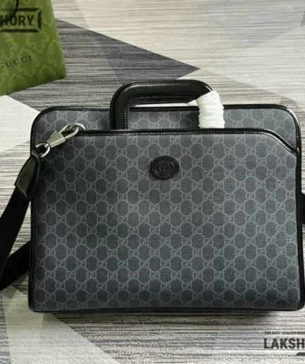 Gucci 1:1 Mirror Replica Convertible Interlocking G Patch Briefacase 40CM/15.7IN Gucci Replica Ophidia Bags
