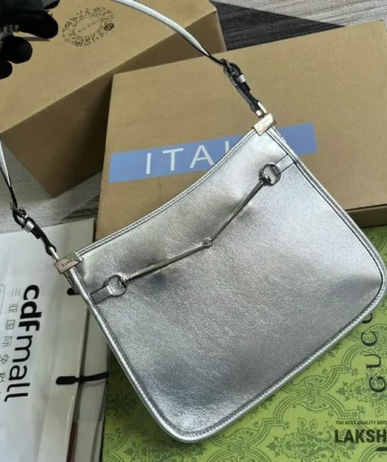Gucci 1:1 Mirror Replica Horsebit Slim Leather Shoulder Bag 23CM/9.1IN Gucci Replica Horsebit Bags
