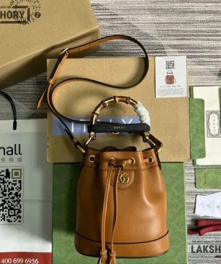 Gucci 1:1 Mirror Replica Softy Wonka Mini Diana Bucket Bag 30.5CM/12IN Gucci Replica Bamboo Bags