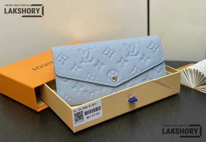 Louis Vuitton 1:1 Mirror Replica Sarah Wallet Monogram Empreinte Leather 19CM/7.5IN Louis Vuitton Replica Wallets Louis Vuitton 1:1 Mirror Replica Sarah Wallet Monogram Empreinte Leather 19CM/7.5IN Louis Vuitton Replica Wallets