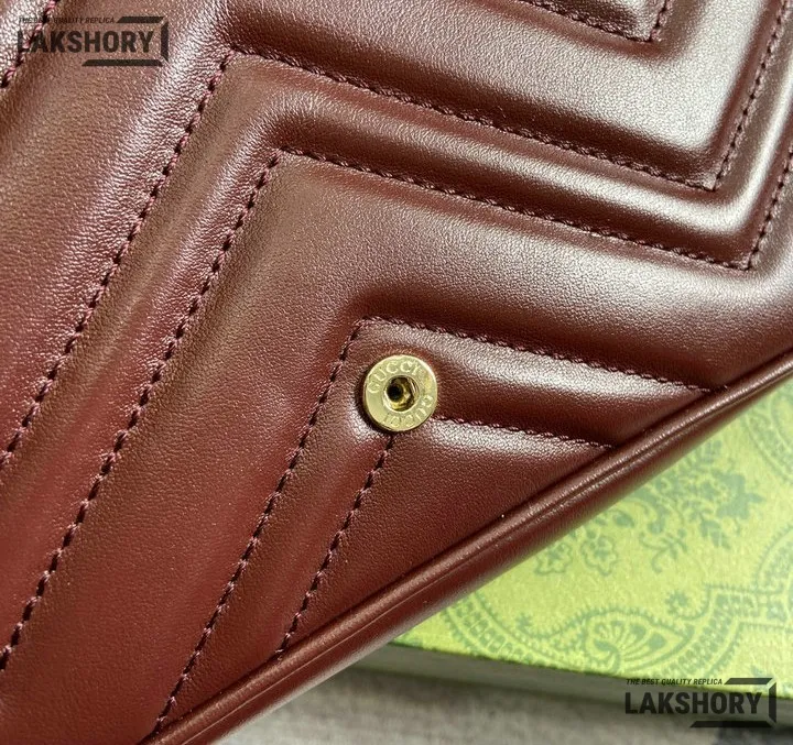 Gucci 1:1 Mirror Replica Marmont Small Burgundy Shoulder Bag 21CM/8.3IN Gucci Replica Marmont Bags Gucci 1:1 Mirror Replica Marmont Small Burgundy Shoulder Bag 21CM/8.3IN Gucci Replica Marmont Bags