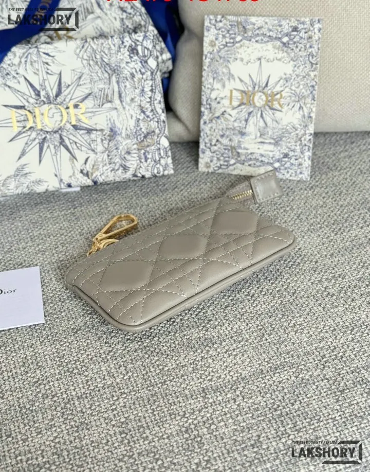 Dior 1:1 Mirror Replica Lambskin Cannage Lady Dior Zipped Key Case 7.6CM/3IN Christian Dior Replica Wallets Dior 1:1 Mirror Replica Lambskin Cannage Lady Dior Zipped Key Case 7.6CM/3IN Christian Dior Replica Wallets