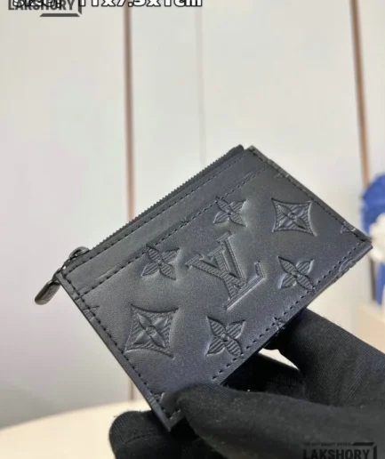 Louis Vuitton 1:1 Mirror Replica Coin Card Holder Monogram Eclipse 11.3CM/4.4IN Louis Vuitton Replica Wallets