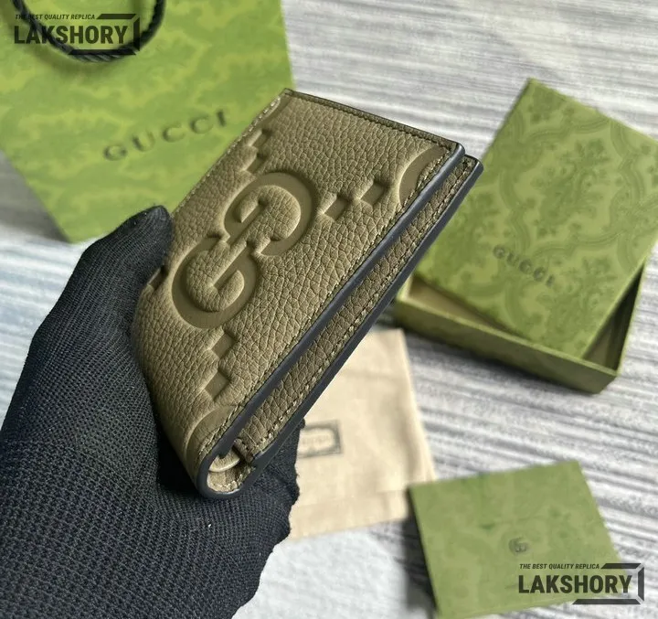 Gucci 1:1 Mirror Replica Jumbo GG Bifold Leather Coin Wallet 9CM/3.5IN Gucci Replica Wallets Gucci 1:1 Mirror Replica Jumbo GG Bifold Leather Coin Wallet 9CM/3.5IN Gucci Replica Wallets