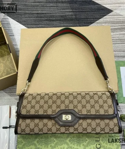 Gucci 1:1 Mirror Replica GG Monogram Small Luce Shoulder Bag 36CM/14.2IN Gucci Replica Horsebit Bags