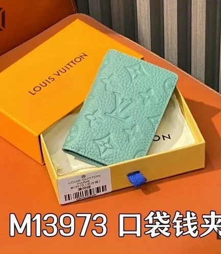 Louis Vuitton 1:1 Mirror Replica Pocket Organizer Taurillon Monogram 7.5CM/3IN Louis Vuitton Replica Wallets