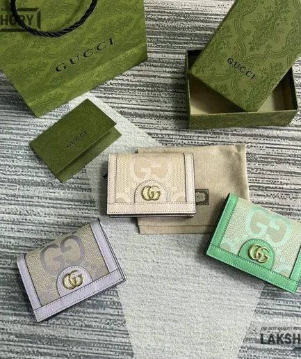 Gucci 1:1 Mirror Replica Ophidia Jumbo GG Card Case 11CM/4.3IN Gucci Replica Wallets