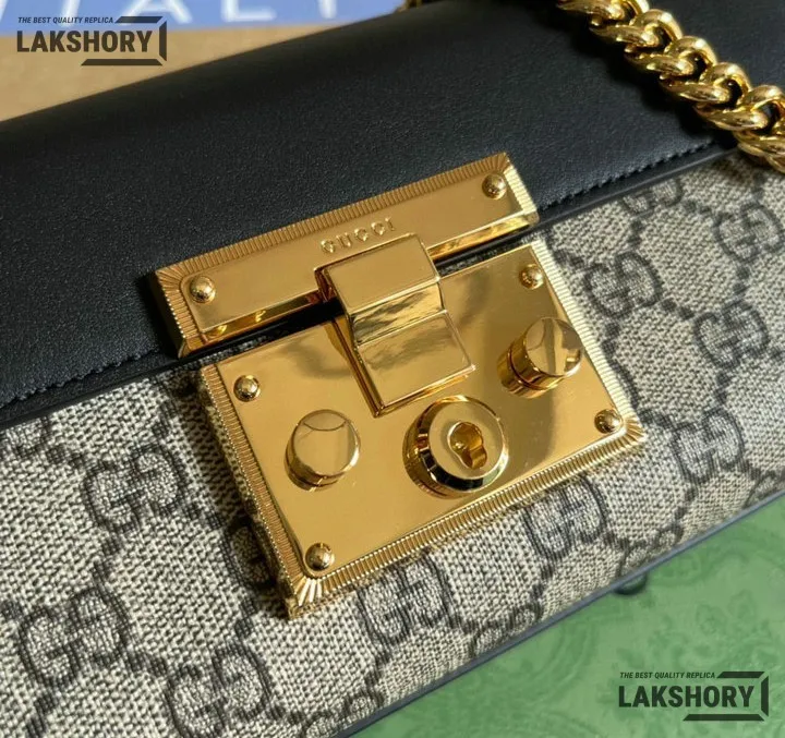 Gucci 1:1 Mirror Replica GG Supreme Metallic Mini Padlock 22CM/8.7IN Gucci Replica Padlock Bags Gucci 1:1 Mirror Replica GG Supreme Metallic Mini Padlock 22CM/8.7IN Gucci Replica Padlock Bags