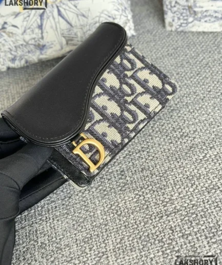 Dior 1:1 Mirror Replica Saddle Bloom Card Holder Smooth Calfskin 7CM/2.8IN Christian Dior Replica Wallets