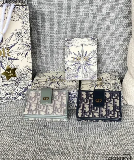 Dior 1:1 Mirror Replica 5-Gusset Card Holder Dior Oblique Jacquard 11CM/4.3IN Christian Dior Replica Wallets