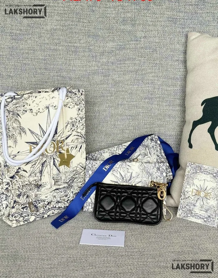 Dior 1:1 Mirror Replica Lambskin Cannage Lady Dior Zipped Key Case 7.6CM/3IN Christian Dior Replica Wallets Dior 1:1 Mirror Replica Lambskin Cannage Lady Dior Zipped Key Case 7.6CM/3IN Christian Dior Replica Wallets
