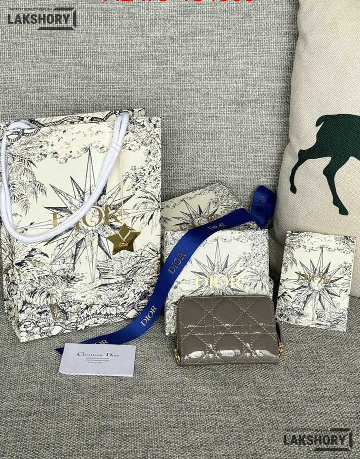 Dior 1:1 Mirror Replica Dior Microcannage Patent Leather Croisiere Wallet on Chain 11CM/4.3IN Christian Dior Replica Wallets Dior 1:1 Mirror Replica Dior Microcannage Patent Leather Croisiere Wallet on Chain 11CM/4.3IN Christian Dior Replica Wallets