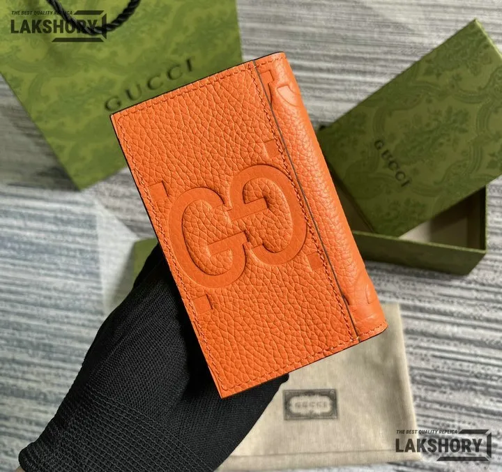 Gucci 1:1 Mirror Replica Leather Jumbo GG Card Case 7.5CM/3IN Gucci Replica Wallets Gucci 1:1 Mirror Replica Leather Jumbo GG Card Case 7.5CM/3IN Gucci Replica Wallets