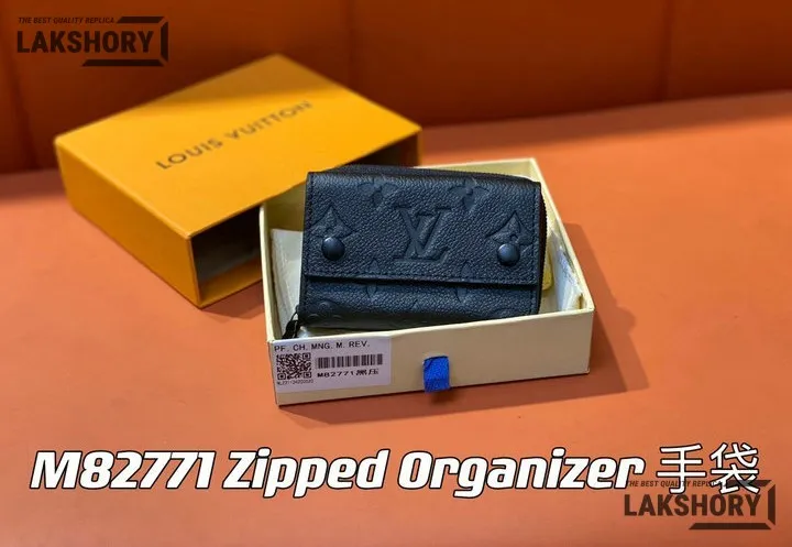 Louis Vuitton 1:1 Mirror Replica Zipped Organizer Monogram Eclipse 10.5CM/4.1IN Louis Vuitton Replica Wallets Louis Vuitton 1:1 Mirror Replica Zipped Organizer Monogram Eclipse 10.5CM/4.1IN Louis Vuitton Replica Wallets