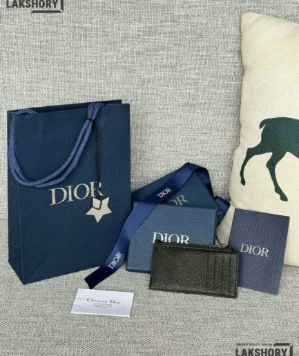 Dior 1:1 Mirror Replica Zipped Card Holder Oblique Jacquard 7.5CM/3IN Christian Dior Replica Wallets