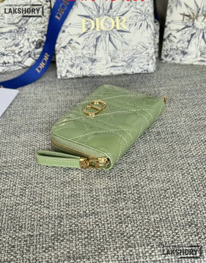 Dior 1:1 Mirror Replica Dior Microcannage Patent Leather Croisiere Wallet on Chain 11CM/4.3IN Christian Dior Replica Wallets Dior 1:1 Mirror Replica Dior Microcannage Patent Leather Croisiere Wallet on Chain 11CM/4.3IN Christian Dior Replica Wallets