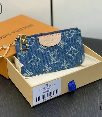 Louis Vuitton 1:1 Mirror Replica Monogram Denim Key Pouch Denim Blue 12CM/4.7IN Louis Vuitton Replica Wallets Louis Vuitton 1:1 Mirror Replica Monogram Denim Key Pouch Denim Blue 12CM/4.7IN Louis Vuitton Replica Wallets