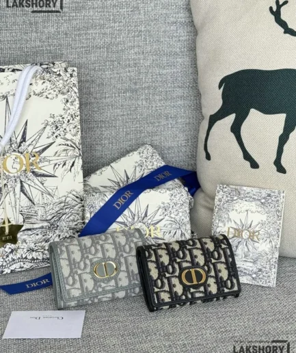 Dior 1:1 Mirror Replica Oblique 30 Montaigne Wallet 11CM/4.3IN Christian Dior Replica Wallets