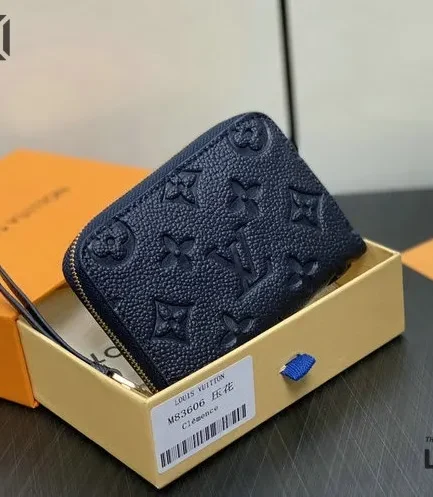 Louis Vuitton 1:1 Mirror Replica Empreinte Zippy Coin Purse Black 11CM/4.3IN Louis Vuitton Replica Wallets