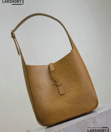 YSL 1:1 Mirror Replica Le 5 A 7 Shoulder Bag Dark Pistachio 23CM/9.1IN Replica Hobo Bags